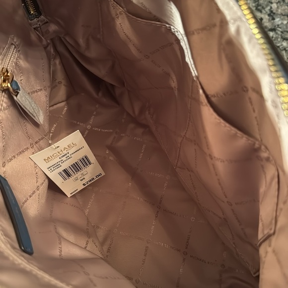 Michael Kors Blue large dome satchel Handbag NWT - Picture 8 of 17